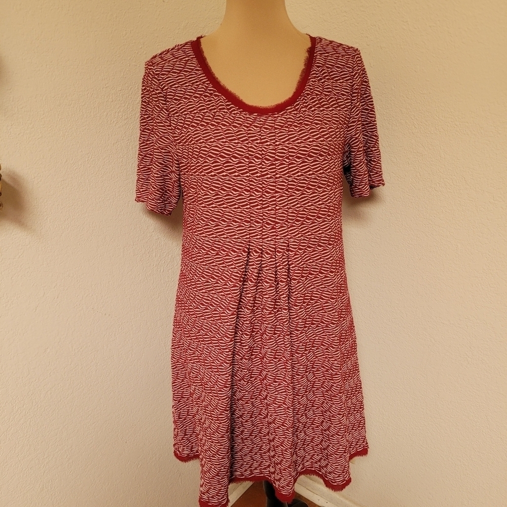 Maeve Multicolored Pleated Short Sleeve Tunic - Picture 2 of 6